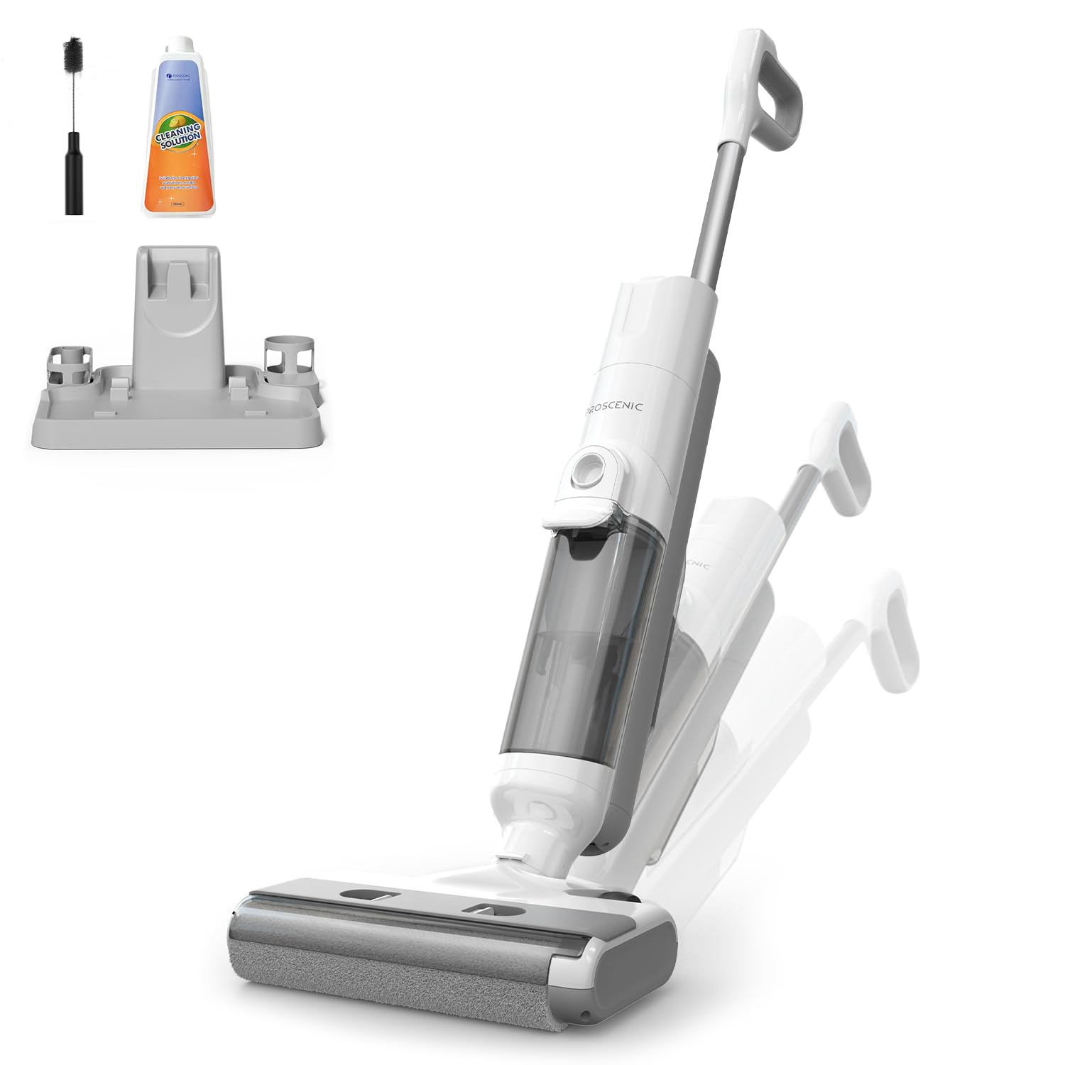 Proscenic F10 Ultra+ Nass-Trockensauger mit Wischfunktion, 3-in-1-Saugwischer mit LED-Display für Hartböden