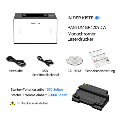 PANTUM BP4209DW Schwarz-Weiss-Laserdrucker mit Duplexdruck und WLAN