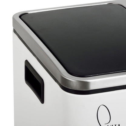 SVITA TM3X18 Mülleimer 3 Fächer 54L Mülltrennung weiss