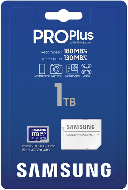 Samsung PRO Plus (2023) microSD-Karte 1 TB mit SD-Adapter