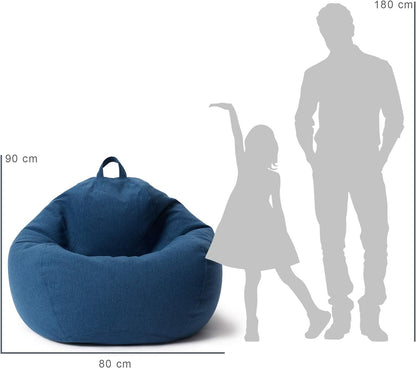 Lumaland Comfort Line Sitzsack 80x90cm – dunkelblau