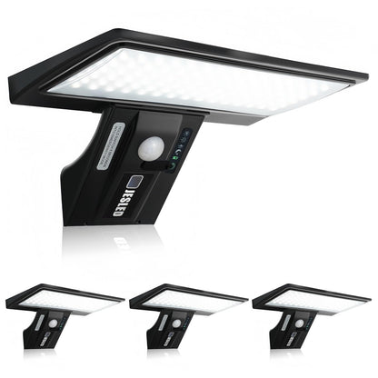 JESLED Solar-Aussenleuchte, 90 LEDs, Bewegungsmelder, IP65, 4er-Set zur Wandmontage