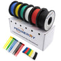 Fermerry Silikon Schaltdraht 22 AWG – 6 Farben je 30m Flexkabel. Mehrfarbige Spulen für flexible Elektronik-Verdrahtung.