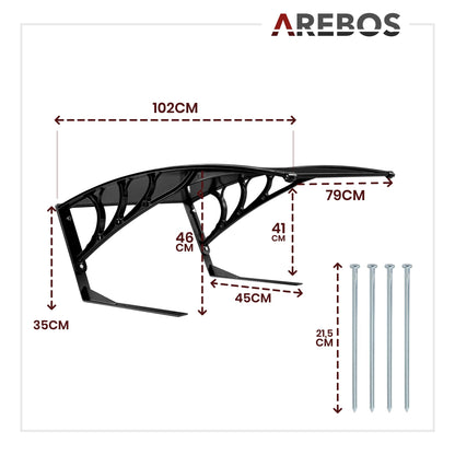 Arebos Mähroboter Garage – Carport Schwarz 102x79x46 cm