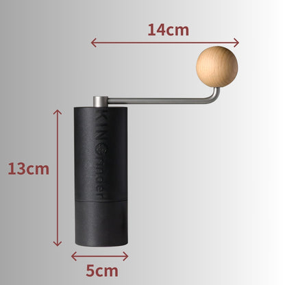 KINGrinder P2 Manuelle Kaffeemühle mit Edelstahl-Kegelmahlwerk, 20 g