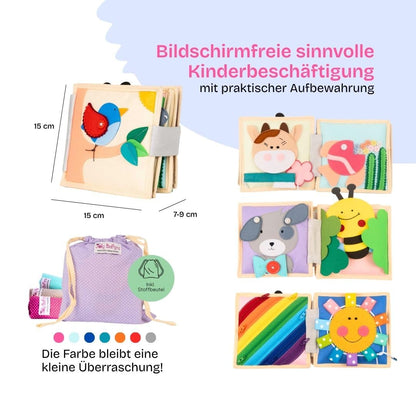 Jolly Designs Mini Quiet Book Magischer Vogel, Montessori Filzbuch
