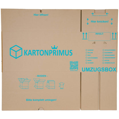 Kartonprimus Umzugskartons 620 x 300 x 330 mm, zweiwellig, 25 Stück