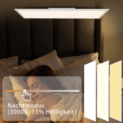 CBJKTX LED Panel 120x30 Deckenleuchte – Dimmbar Fernbedienung 40W