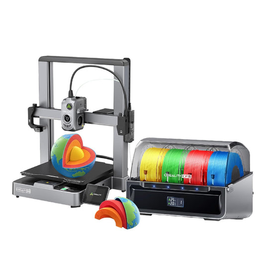 Creality Hi Combo 3D-Drucker. Mehrfarbiger Drucker zum schnellen Erstellen von 3D-Objekten mit 500mm/s und Bauraum 26x26x30cm.