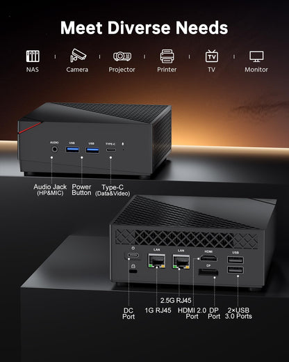 NiPoGi AM06 PRO Mini PC - Ryzen 7 5825U, 16GB/512GB SSD