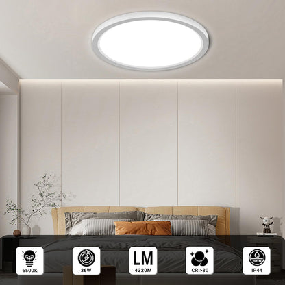 LQWELL LED Deckenleuchte IP44 rund, 36W 6000K 4320lm, Ø 400mm