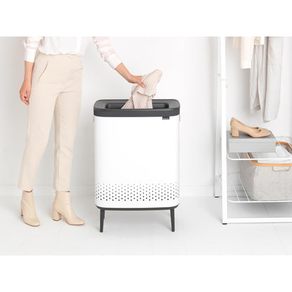 Brabantia Bo Wäschesammler Hi 2x45L Wäschekorb - Weiss