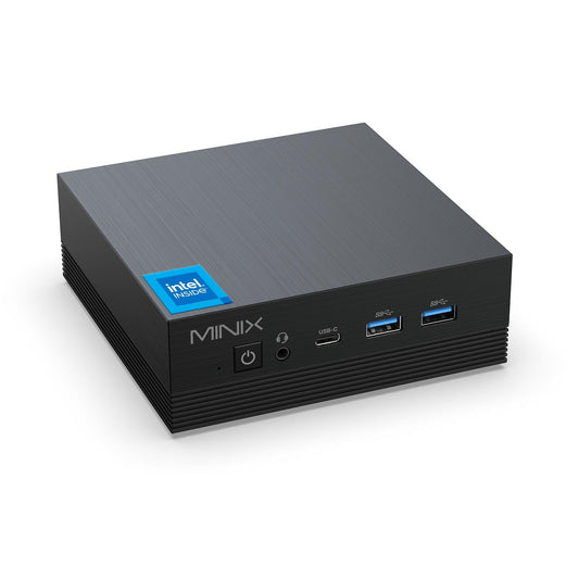MINIX Z150-Aero Mini PC - Intel N150, 16GB RAM, 512GB SSD, ein kompakter schwarzer Rechner für Büro und Multimedia.