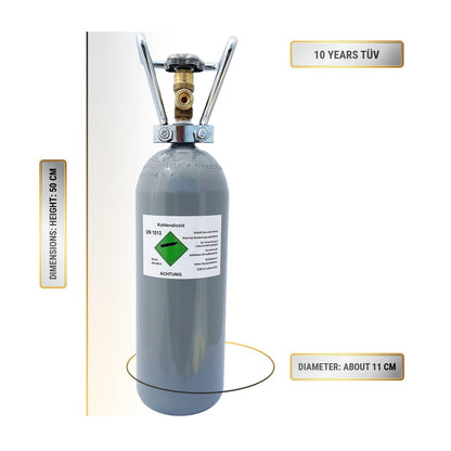 ich-zapfe CO2 Gasflasche 2kg Aluminium gefüllt