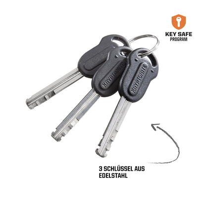 Kryptonite New York Bügelschloss – Schwarz, 10x20cm