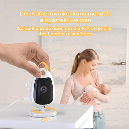 BOIFUN Babyphone mit Kamera VB610, 2-Zoll-Display, VOX und Nachtsicht