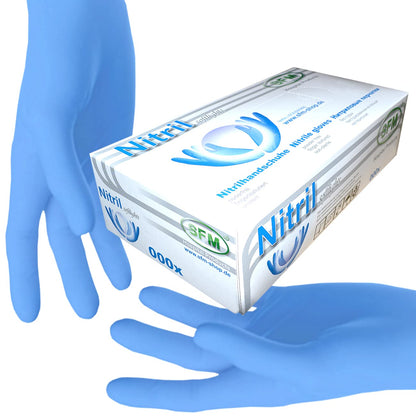 SFM SOFTLIGHTS Nitrilhandschuhe M, hellblau, puderfrei, 1000 Stück