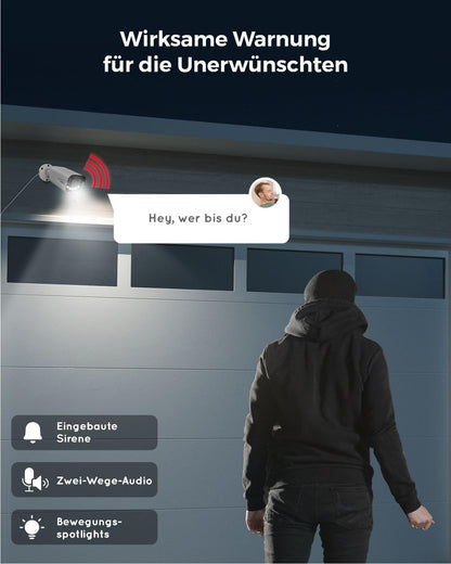 Reolink RLC-811A 4K PoE Outdoor Kamera - Smarte Erkennung, Zoom