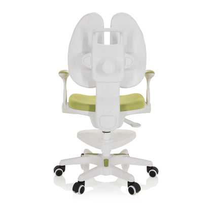 hjh OFFICE Kid Wing Kinder Schreibtischstuhl Grün/Weiss mit Fussablage