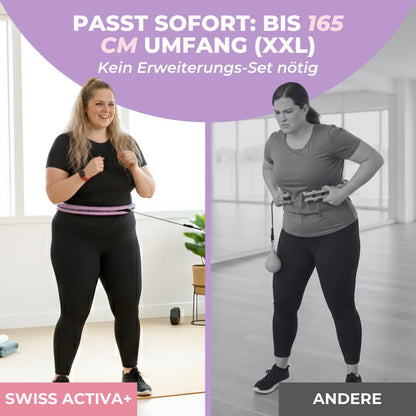 Swiss Activa+ S2 Smart Hula Hoop XXL mit Gewichtskugel bis 165 cm