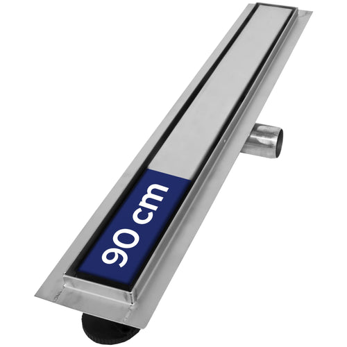 VILSTEIN Duschrinne Edelstahl Extra Flach 90cm – Bodenablauf Komplettset