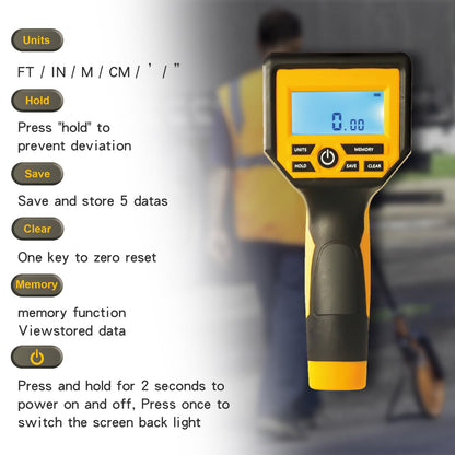 Zozen Messrad-Digital-Display, faltbare Fuß/Meter-Digital-Messrad mit Hintergrundbeleuchtung | bis zu 99,999 Fuß / 99,999 Meter | Leicht mit einem Stoffrucksack zu tragen.