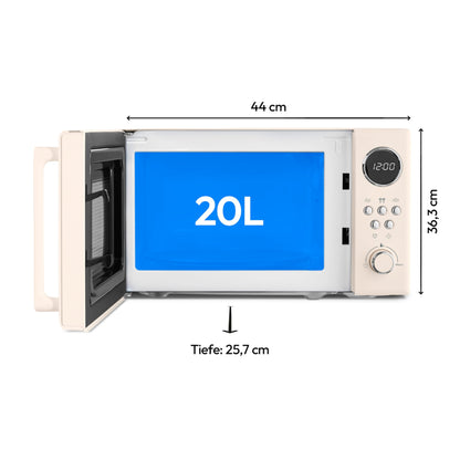 MEDION Retro Mikrowelle MD15000 - 20L 800W Digital Beige