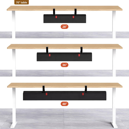 Univivi Kabelnetz Schreibtisch 120cm – Klemmbar ohne Bohren