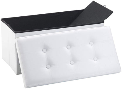 infactory 4er-Set Faltbare Sitz-Truhen 80L Stauraum weiss