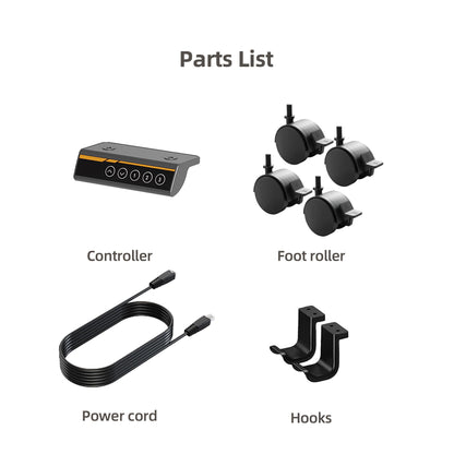 Claiks Tischgestell höhenverstellbar mit Rollen – Schwarz