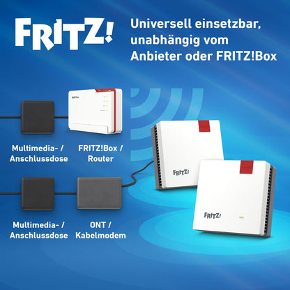 FRITZ! Mesh Set 1600, WLAN-Repeater 2er-Set, Wi-Fi 6 bis 3.000 MBit/s