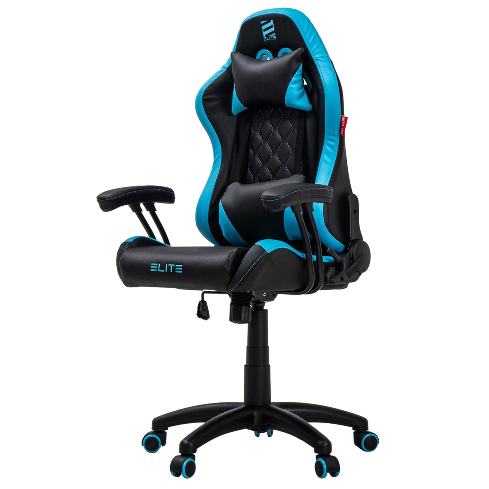 ELITE Pulse Gaming Stuhl Kinder Kunstleder Schwarz/Blau. Ergonomischer Stuhl für langes, komfortables Gaming und korrekte Sitzhaltung.