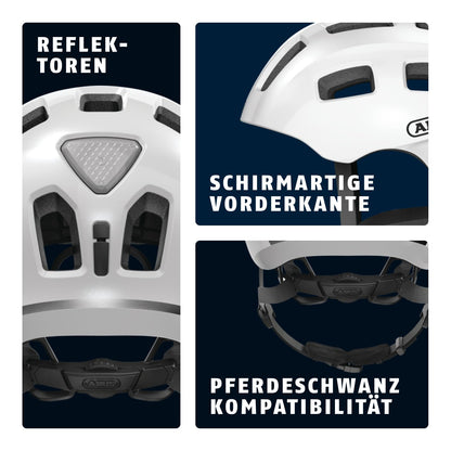 ABUS Youn-I 2.0 Fahrradhelm, Polar White, M (52-57 cm)