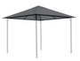 QUICK STAR Ersatzdach für Gartenpavillon 3x3 m, Grau RAL 7012, Pavillondach aus Polyester mit Lüftungsschlitzen