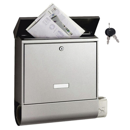 BURG-WÄCHTER AMZ 2500 NI Briefkasten mit Zeitungsfach – Edelstahl