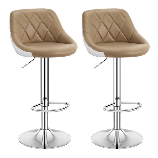 WOLTU BH30kk-2 Barhocker 2er Set – Khaki Kunstleder. Khaki Kunstleder-Barhocker zum Einsatz an Bartheken oder Küchentresen.