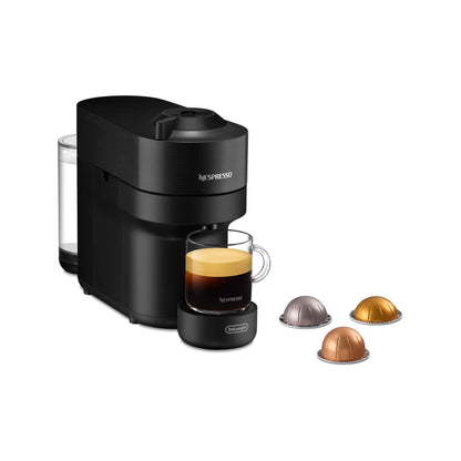 Nespresso Vertuo Pop ENV90.B Kaffeekapselmaschine, schwarz, für vier Tassengrössen