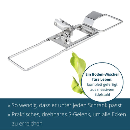 Ha-Ra Bodenexpress 42cm Bodenwischer – Edelstahl Alu-Stiel