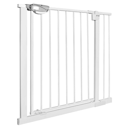 UISEBRT Treppenschutzgitter ohne Bohren, 85-95 cm, weiss – Gitter aus Stahlrohr zur Kindersicherung