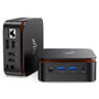 NiPoGi Essenx E1 Mini PC - Intel N95 16GB 512GB SSD W11 Pro, kompakter, schwarzer PC für Office und Heimgebrauch.