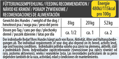 Rinti Kennerfleisch Multipack Hundefutter Rind & Wild 24x800g