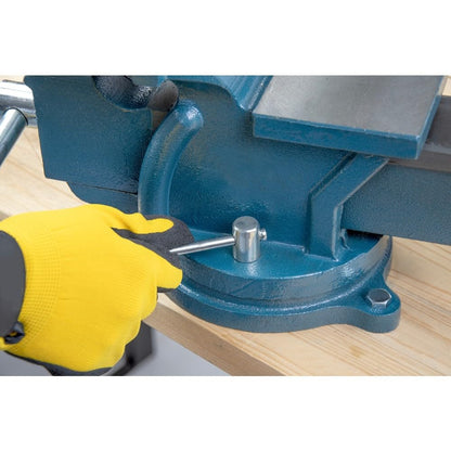 Steinbock Schraubstock drehbar, 125 mm, Gusseisen, mit Ambossfläche