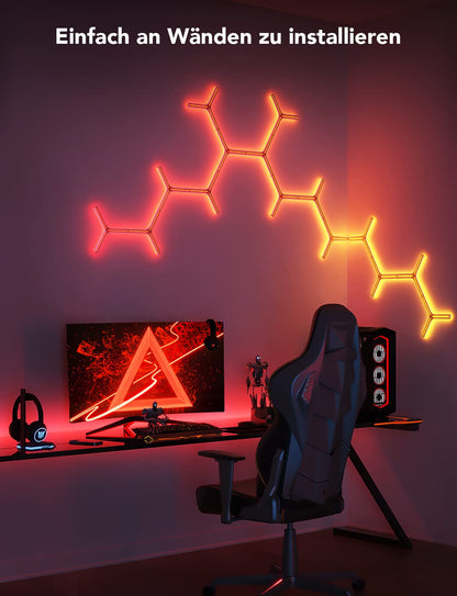 Govee Glide Y RGBIC LED Gaming Wandleuchten - 7er Pack