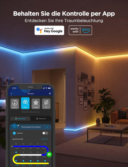 Govee Glide RGBIC Smart LED Leiste mit Profil 5M