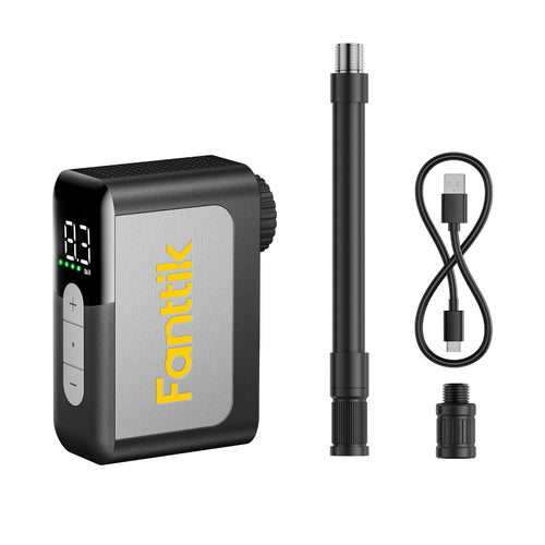 Fanttik X10 Ace Mini Akku-Fahrradpumpe mit Manometer, 8,3 Bar – kompakte elektrische Pumpe mit LED-Display