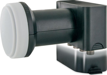 SCHWAIGER Satellitenschüssel Komplettset Quad LNB 75cm Anthrazit HD 4K