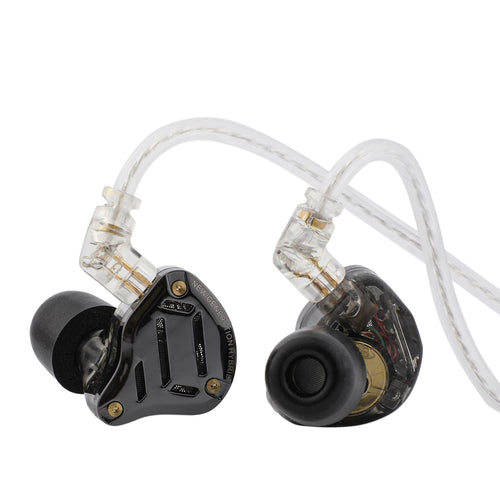 LINSOUL KZ ZS10 PRO 2 In Ear Monitor. Schwarzes, ergonomisches Gehäuse für präzises Audio-Monitoring mit Tuning und Mikrofon.