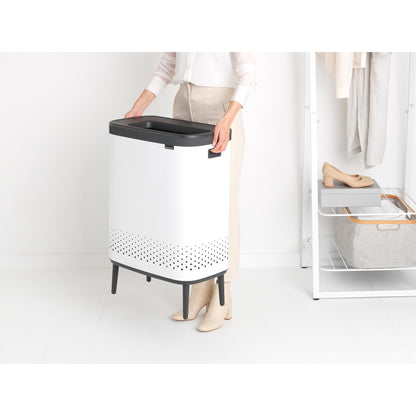 Brabantia Bo Wäschesammler Hi 2x45L Wäschekorb - Weiss