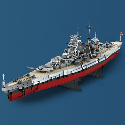 MISINI Technik FC4201 Bismarck Klemmbausteine - WWII Schlachtschiff