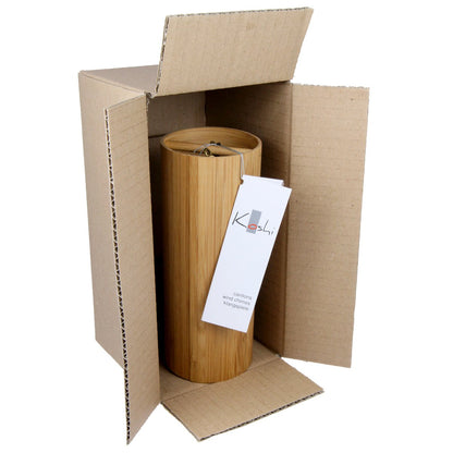 Koshi Klangspiel Terra – handgefertigtes Windspiel aus Bambus, beige